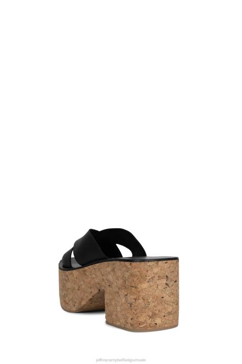vrouwen Jeffrey Campbell itzelie zwart V2LZ1137 platform sandaal