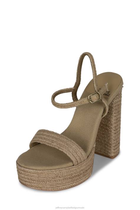 vrouwen Jeffrey Campbell jachtig bruinen V2LZ1171 platform sandaal