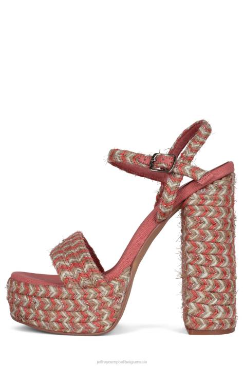vrouwen Jeffrey Campbell jachtig rode multi V2LZ1170 platform sandaal