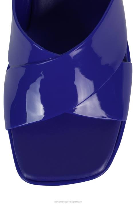 vrouwen Jeffrey Campbell kauwgom blauw glanzend V2LZ145 platform sandaal