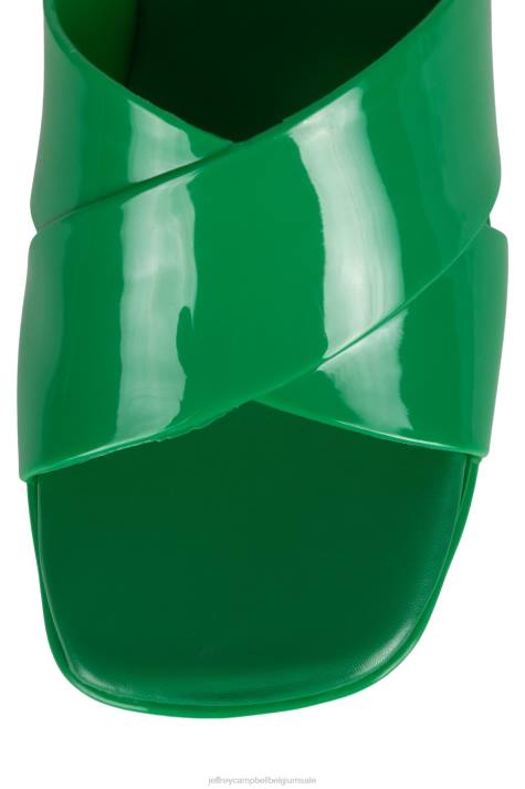 vrouwen Jeffrey Campbell kauwgom groen glanzend V2LZ147 platform sandaal