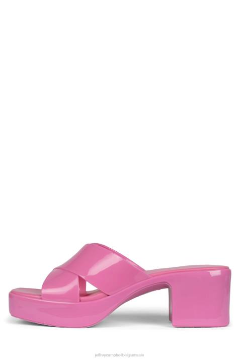 vrouwen Jeffrey Campbell kauwgom helder roze glanzend V2LZ144 platform sandaal