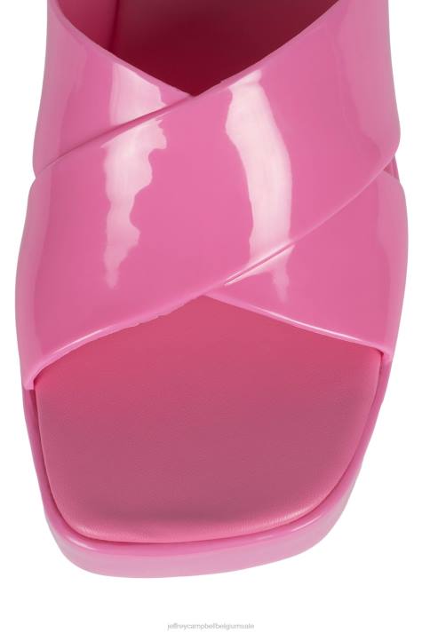 vrouwen Jeffrey Campbell kauwgom helder roze glanzend V2LZ144 platform sandaal