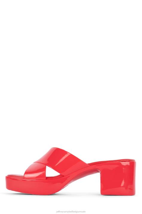 vrouwen Jeffrey Campbell kauwgom rood V2LZ143 platform sandaal