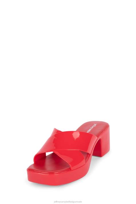 vrouwen Jeffrey Campbell kauwgom rood V2LZ143 platform sandaal