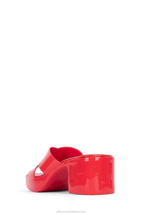 vrouwen Jeffrey Campbell kauwgom rood V2LZ143 platform sandaal