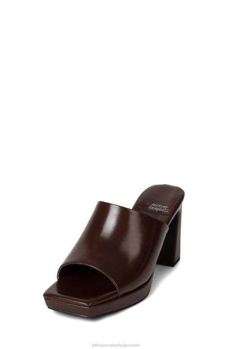 vrouwen Jeffrey Campbell kaviaar bruin V2LZ1081 platform sandaal