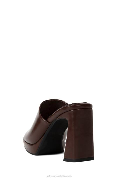 vrouwen Jeffrey Campbell kaviaar bruin V2LZ1081 platform sandaal