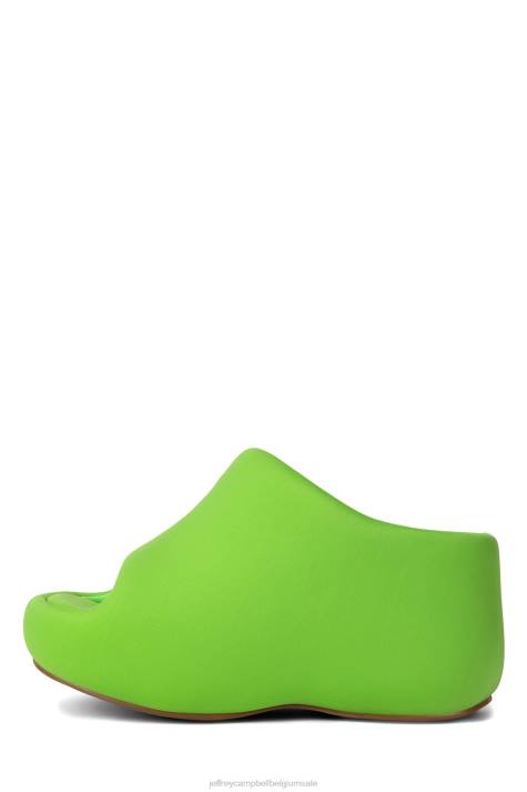 vrouwen Jeffrey Campbell kruiser lichtgroen neopreen V2LZ5 platform sandaal