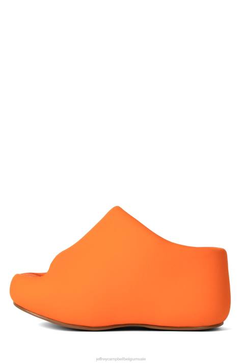 vrouwen Jeffrey Campbell kruiser oranje neopreen V2LZ6 platform sandaal