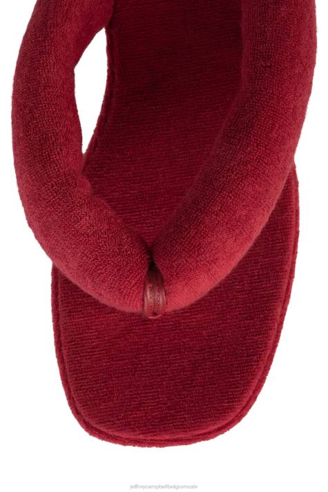 vrouwen Jeffrey Campbell luau-2 donkerrode badstof V2LZ177 platform sandaal