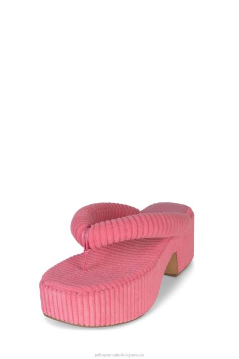 vrouwen Jeffrey Campbell luau-2 roze gestreepte badstof V2LZ176 platform sandaal