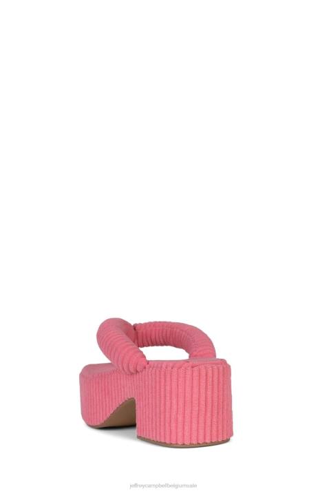 vrouwen Jeffrey Campbell luau-2 roze gestreepte badstof V2LZ176 platform sandaal