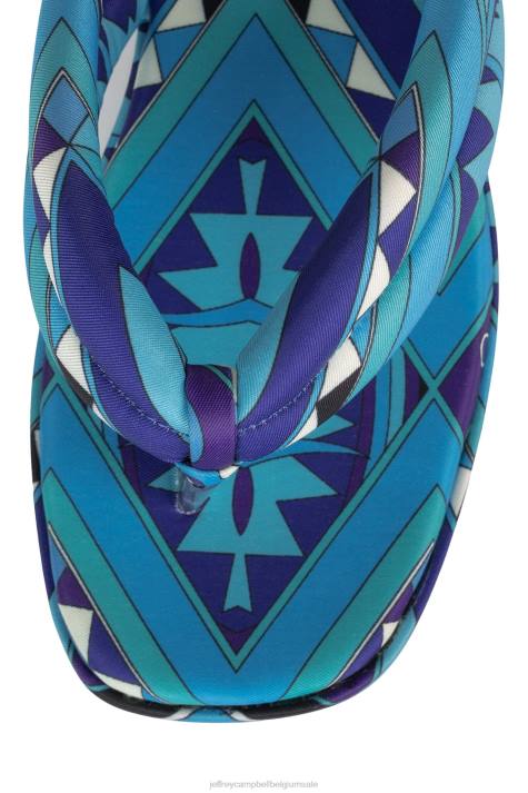 vrouwen Jeffrey Campbell luau blauwe multi V2LZ23 platform sandaal
