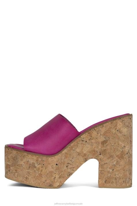 vrouwen Jeffrey Campbell luciana fuchsia V2LZ1138 platform sandaal