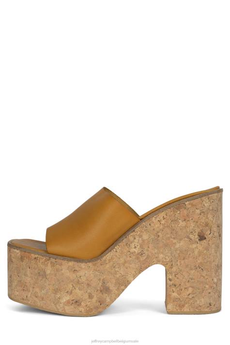 vrouwen Jeffrey Campbell luciana mosterd V2LZ1140 platform sandaal