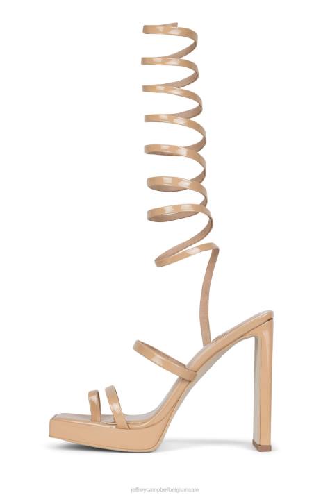 vrouwen Jeffrey Campbell luie stoffig naakt patent V2LZ1148 platform sandaal