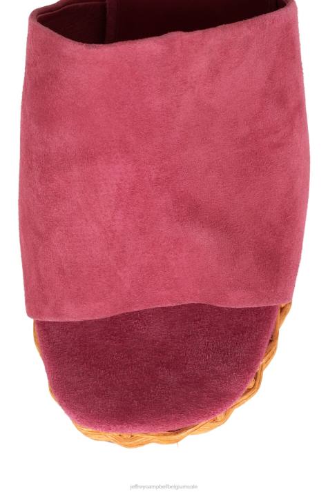 vrouwen Jeffrey Campbell magda-wkr roze suède V2LZ1189 platform sandaal