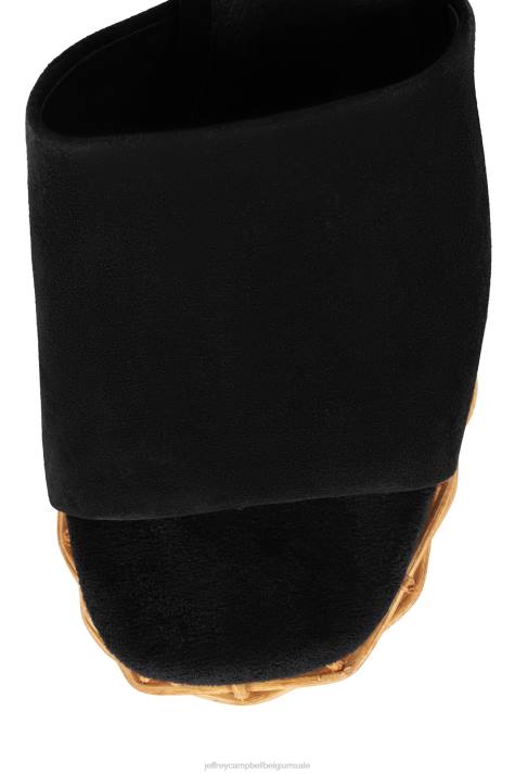 vrouwen Jeffrey Campbell magda-wkr zwart suède V2LZ1193 platform sandaal