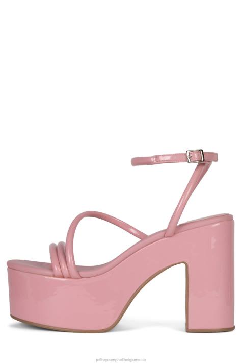 vrouwen Jeffrey Campbell mamba roze patent V2LZ951 platform sandaal
