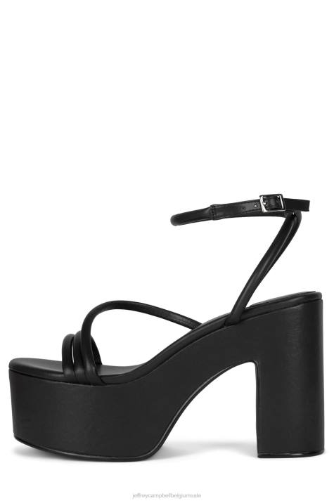 vrouwen Jeffrey Campbell mamba zwart V2LZ950 platform sandaal