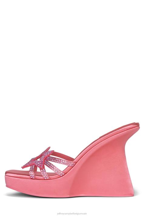 vrouwen Jeffrey Campbell megaster roze satijn roze V2LZ983 platform sandaal