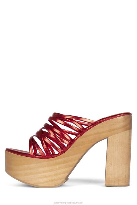 vrouwen Jeffrey Campbell mibella rood V2LZ1109 platform sandaal