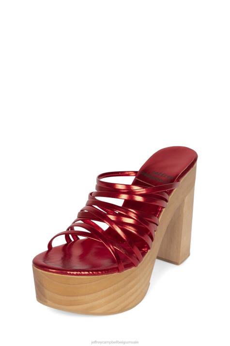 vrouwen Jeffrey Campbell mibella rood V2LZ1109 platform sandaal
