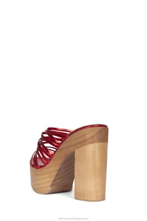 vrouwen Jeffrey Campbell mibella rood V2LZ1109 platform sandaal