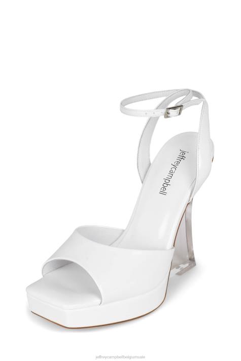 vrouwen Jeffrey Campbell minima wit patent V2LZ1065 platform sandaal