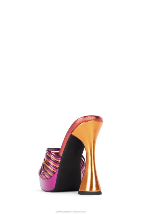 vrouwen Jeffrey Campbell morine-mv helder metallic multi V2LZ1207 platform sandaal