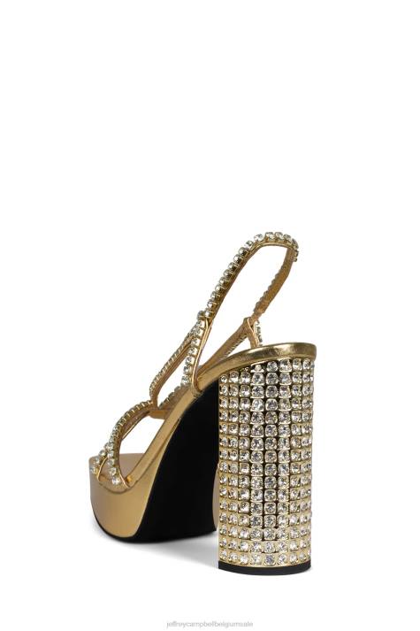 vrouwen Jeffrey Campbell nuite goud Zilver V2LZ1155 platform sandaal