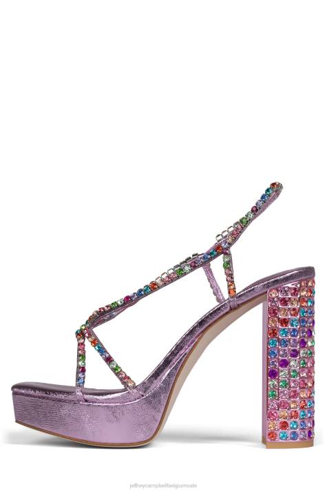 vrouwen Jeffrey Campbell nuite roze metallic heldere multi V2LZ1158 platform sandaal