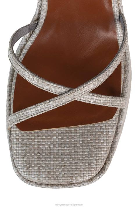 vrouwen Jeffrey Campbell oliana beige geweven V2LZ994 platform sandaal