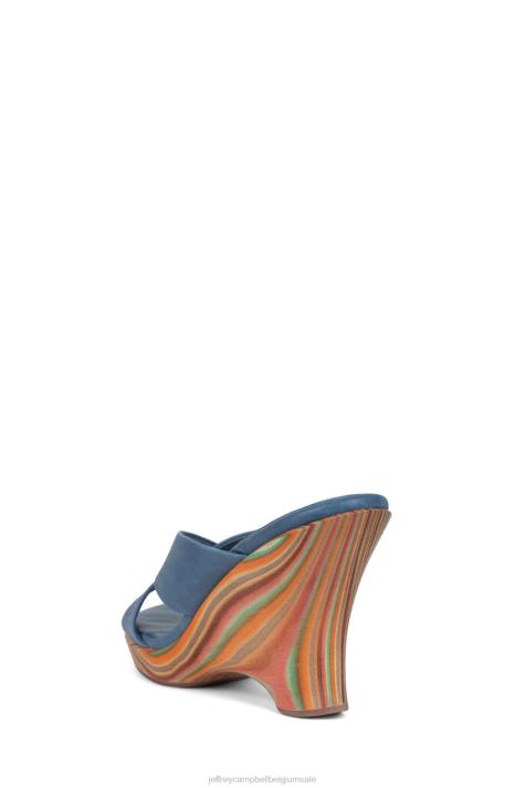 vrouwen Jeffrey Campbell paradijs blauw V2LZ1184 platform sandaal