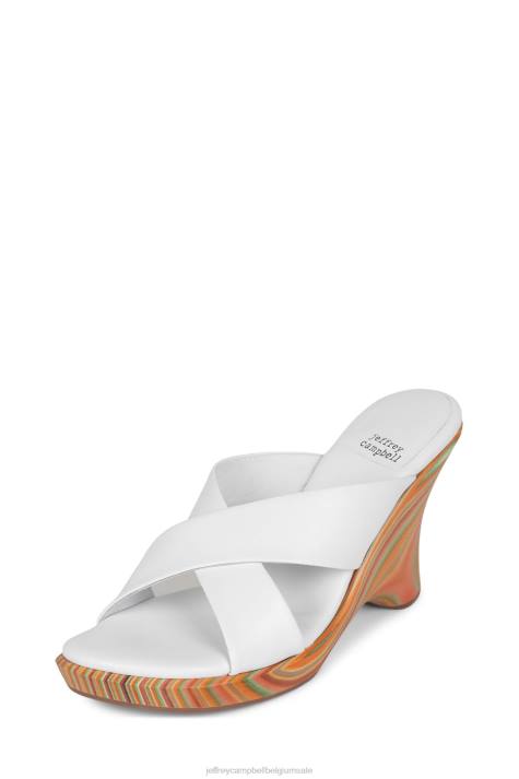 vrouwen Jeffrey Campbell paradijs wit V2LZ1186 platform sandaal