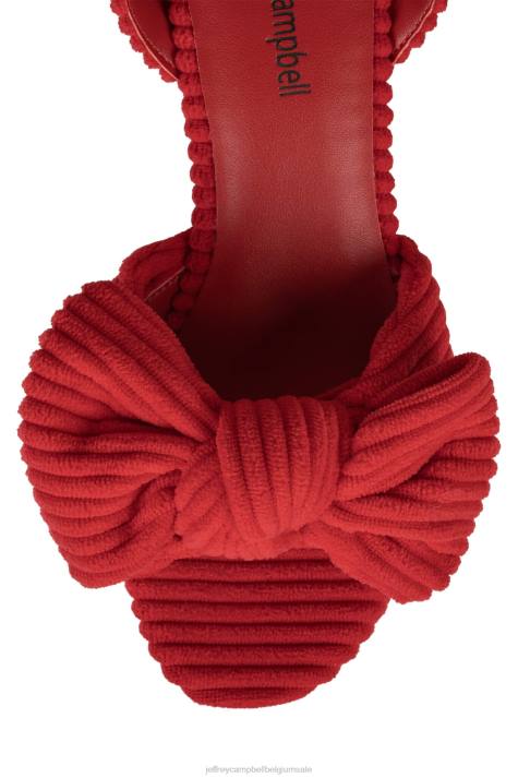 vrouwen Jeffrey Campbell picknick rode streep badstof V2LZ1006 platform sandaal