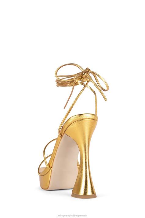 vrouwen Jeffrey Campbell primadonna goud V2LZ1182 platform sandaal