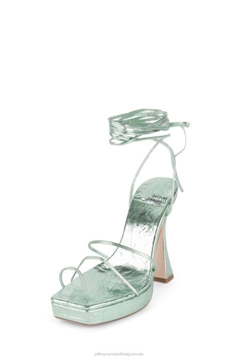 vrouwen Jeffrey Campbell primadonna mint metaalachtig V2LZ1181 platform sandaal