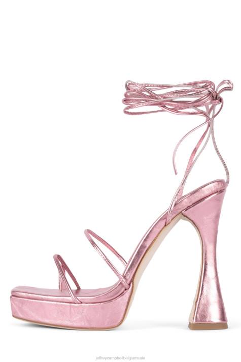 vrouwen Jeffrey Campbell primadonna roze metaal V2LZ1083 platform sandaal