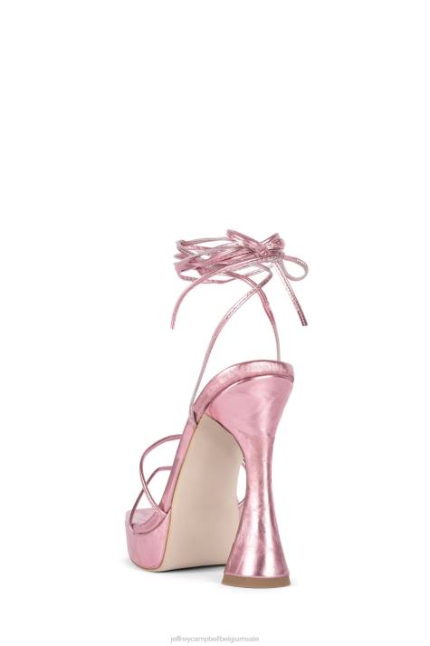 vrouwen Jeffrey Campbell primadonna roze metaal V2LZ1083 platform sandaal