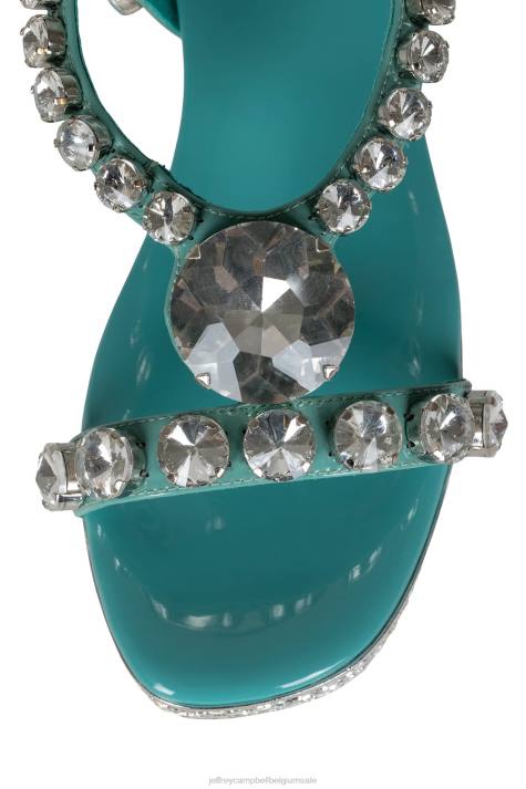 vrouwen Jeffrey Campbell rijk aqua patent zilver V2LZ1153 platform sandaal