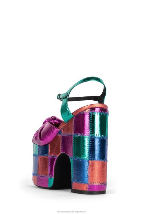 vrouwen Jeffrey Campbell riskybz-lp helder metallic multi V2LZ1078 platform sandaal