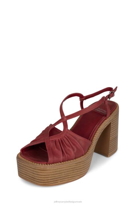 vrouwen Jeffrey Campbell rock'n'roll rood V2LZ1057 platform sandaal