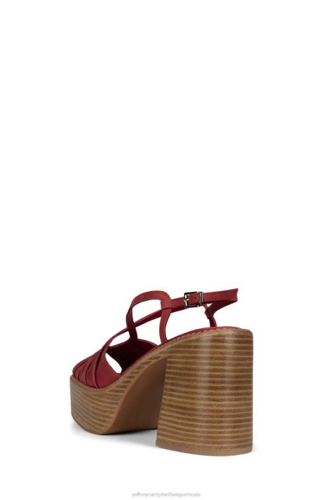 vrouwen Jeffrey Campbell rock'n'roll rood V2LZ1057 platform sandaal