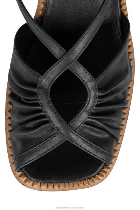 vrouwen Jeffrey Campbell rock'n'roll zwart V2LZ1058 platform sandaal