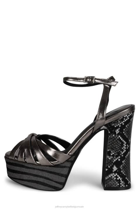 vrouwen Jeffrey Campbell rocken-uit tinnen slang multi V2LZ1049 platform sandaal