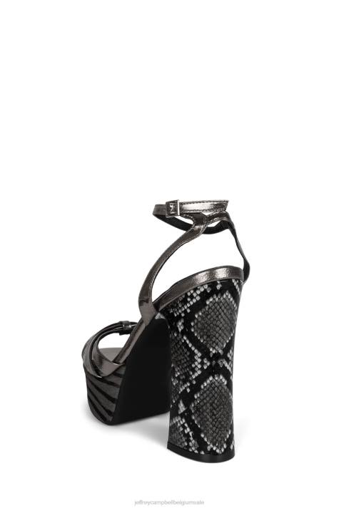 vrouwen Jeffrey Campbell rocken-uit tinnen slang multi V2LZ1049 platform sandaal