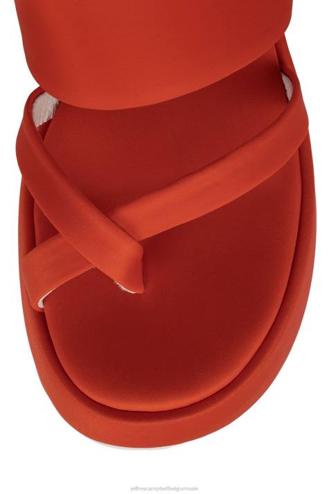 vrouwen Jeffrey Campbell sfeer-2 oranje neopreen V2LZ1146 platform sandaal