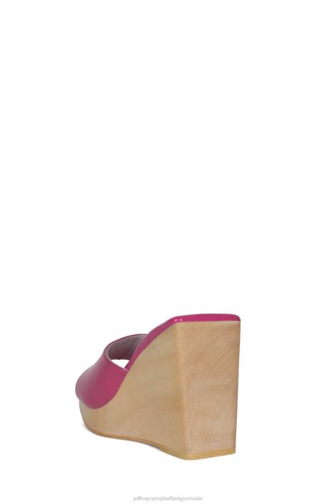 vrouwen Jeffrey Campbell simona fuchsia patent V2LZ957 platform sandaal